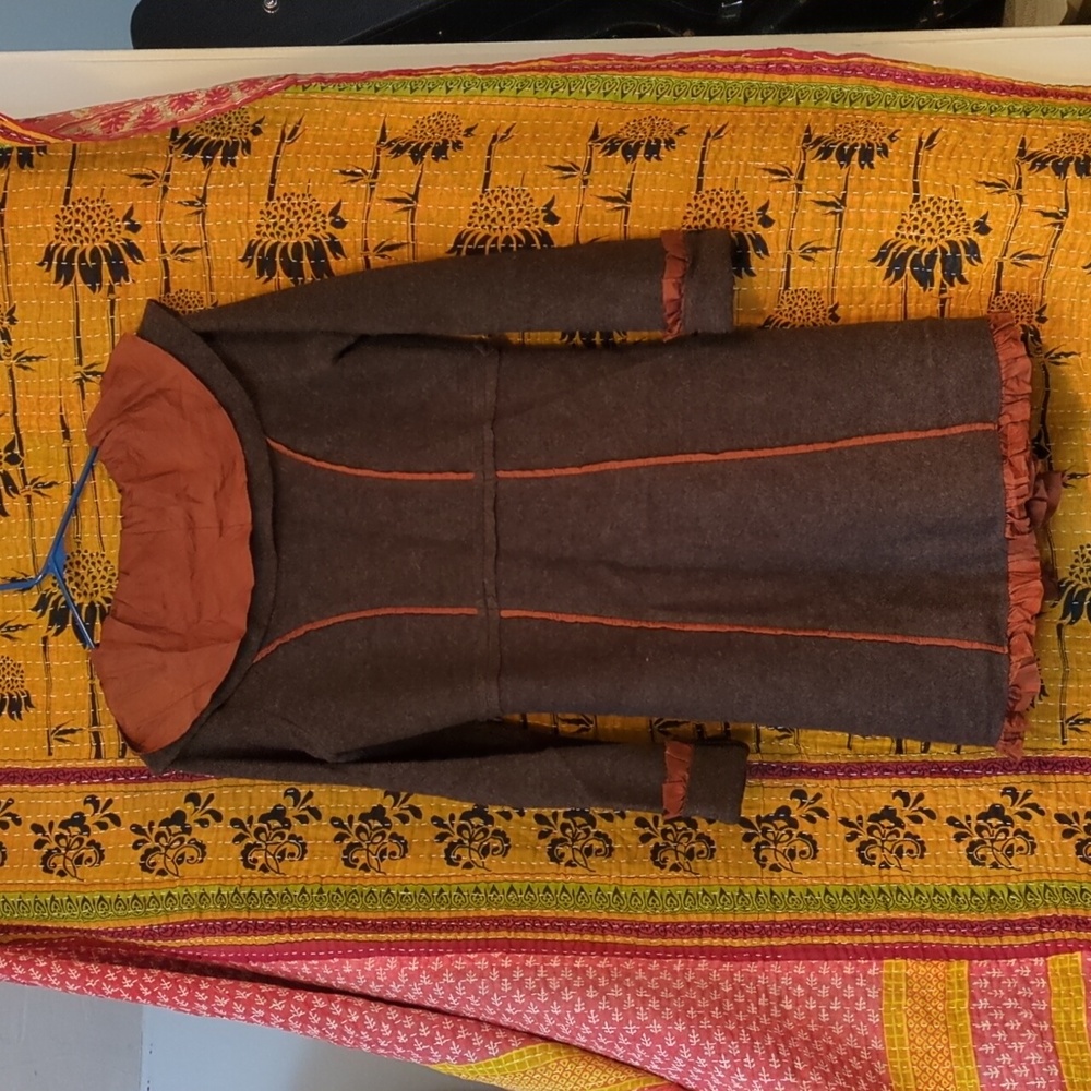 Sparrow Wool Jacket With Rust Fringe - image 2